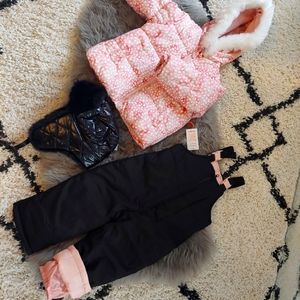NWT 3T Leopard 2 pc snowsuit with winter hat